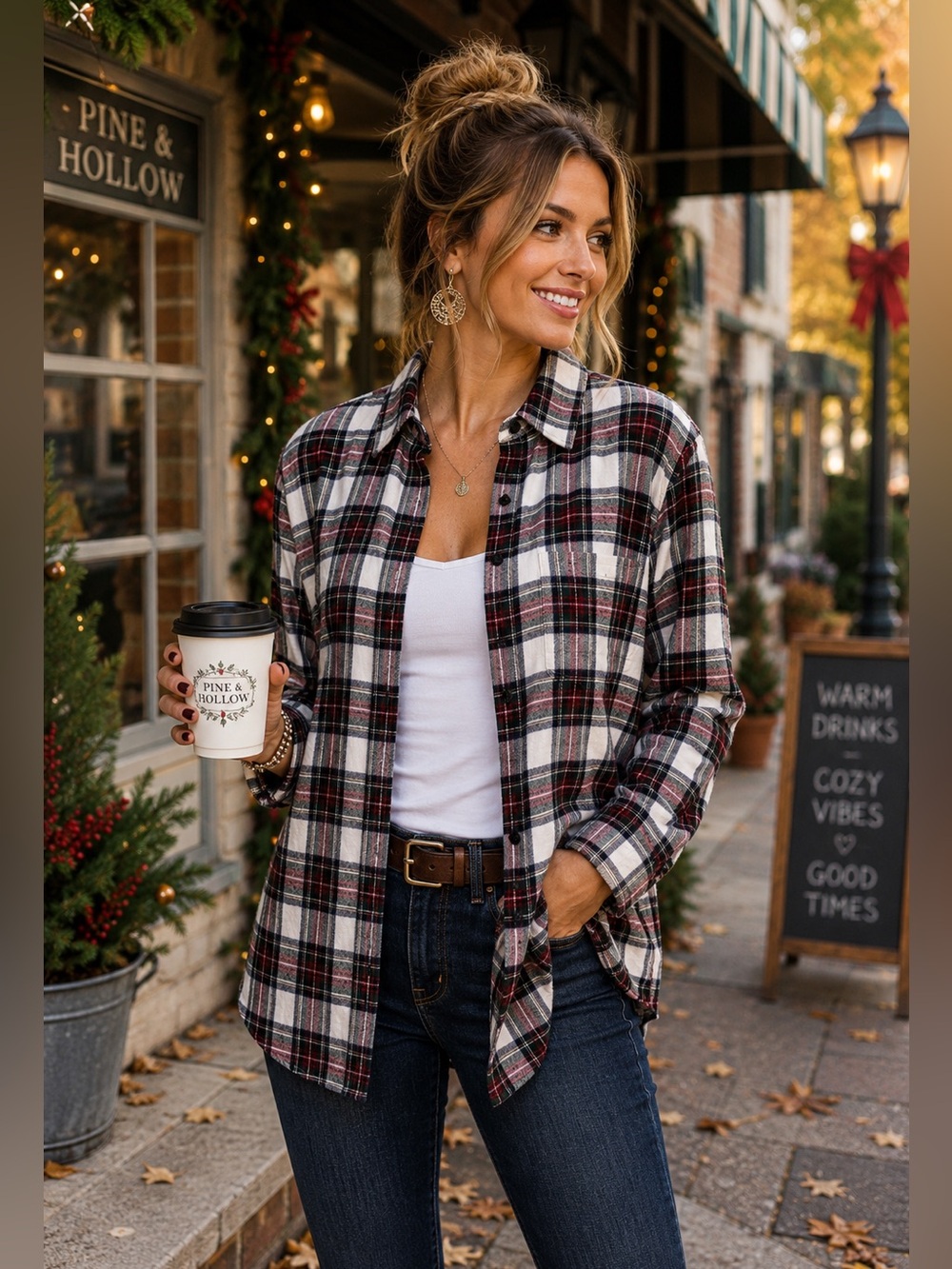 Abercrombie & Fitch Soft Plaid Button Down Shirt M Tartan Holiday Preppy